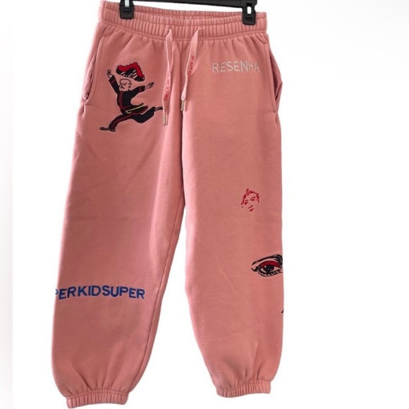LUISAVIAROMA KIDSUPER STUDIOS Kidsuper Logo Cotton Sweatpants Size Small - Picture 4 of 16